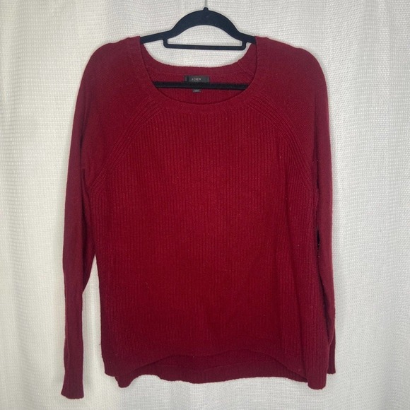 J.Crew |‎ 100% Wool Maroon Sweater Large - Picture 2 of 6